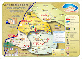 Coopération décentralisée - Carte des réalisations au Mali