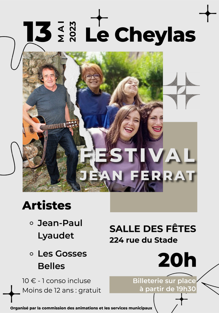 Affiche festival Jean Ferrat 13 mai 2023