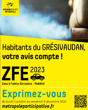 Affiche consultation ZFE Grenoble